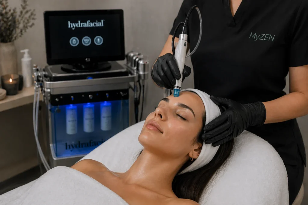 Hydrafacial Deluxe Behandlung in Bonn bei MyZEN – professionelle Gesichtsbehandlung mit Tiefenreinigung und Glow-Effekt